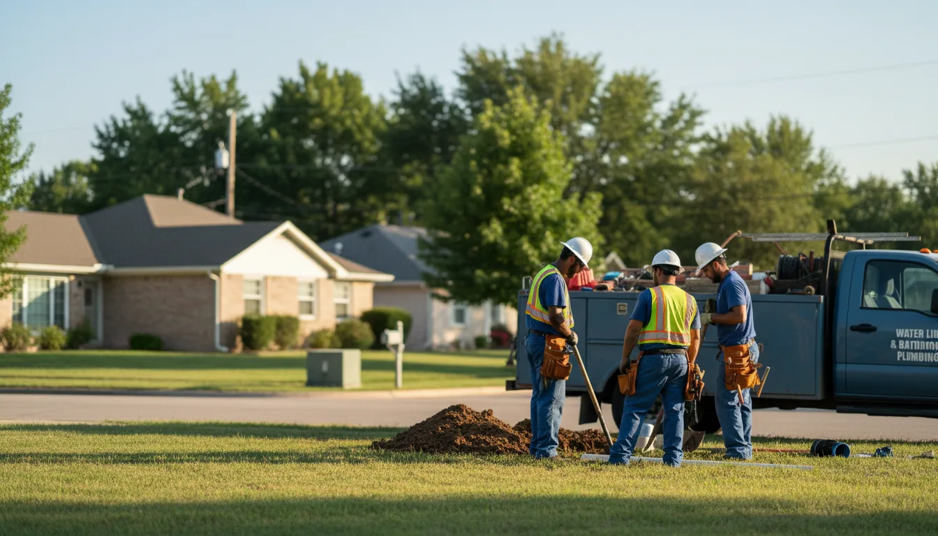Residential water line and bathroom plumbing service in Valley Springs, AR